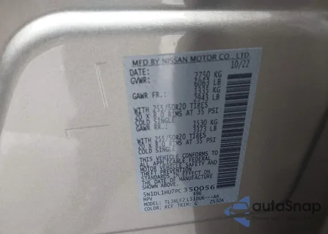 2023 Infiniti Qx60 Autograph Awd from USA, damaged, VIN 5N1DL1HU7PC350056